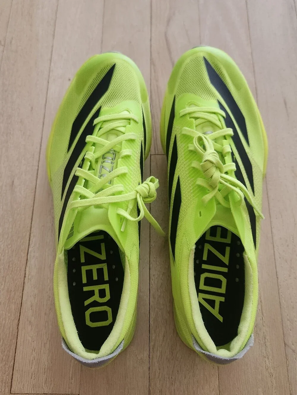 Adidas Adizero Mens Track Running Shoes Spikes Size 9.5 Lightstrike Pro Neon